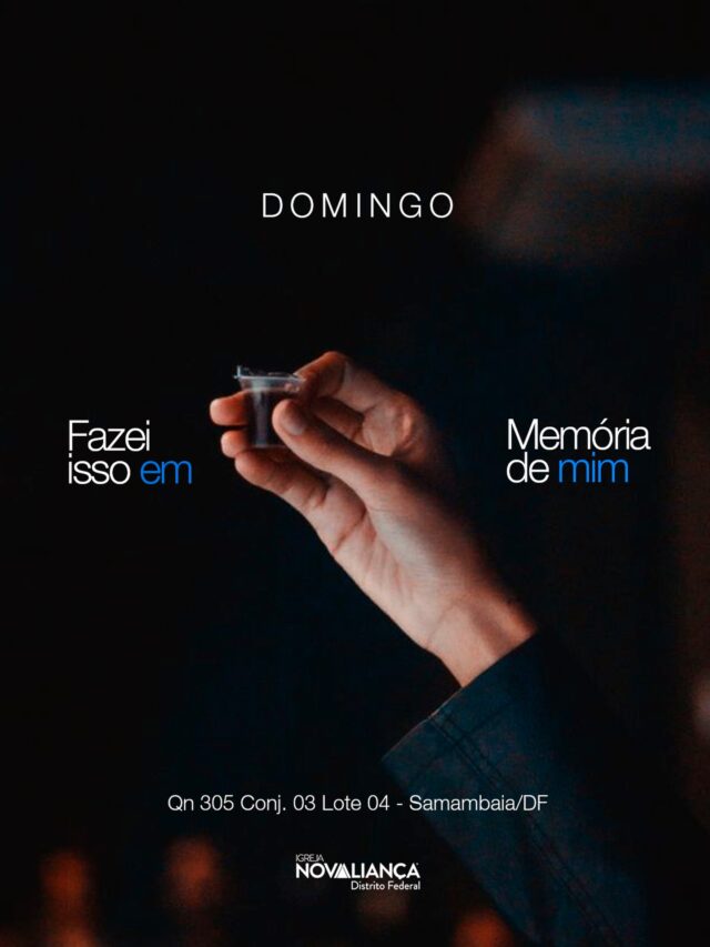 Neste domingo, às 18h30, vamos juntos celebrar a Santa Ceia do Senhor! 🍞🍷 Um momento especial para lembrar do sacrifício de Cristo, renovar nossa fé e fortalecer nossa comunhão com Deus e com a igreja. ❤️‍🔥 Prepare o seu coração e venha viver esse momento conosco.