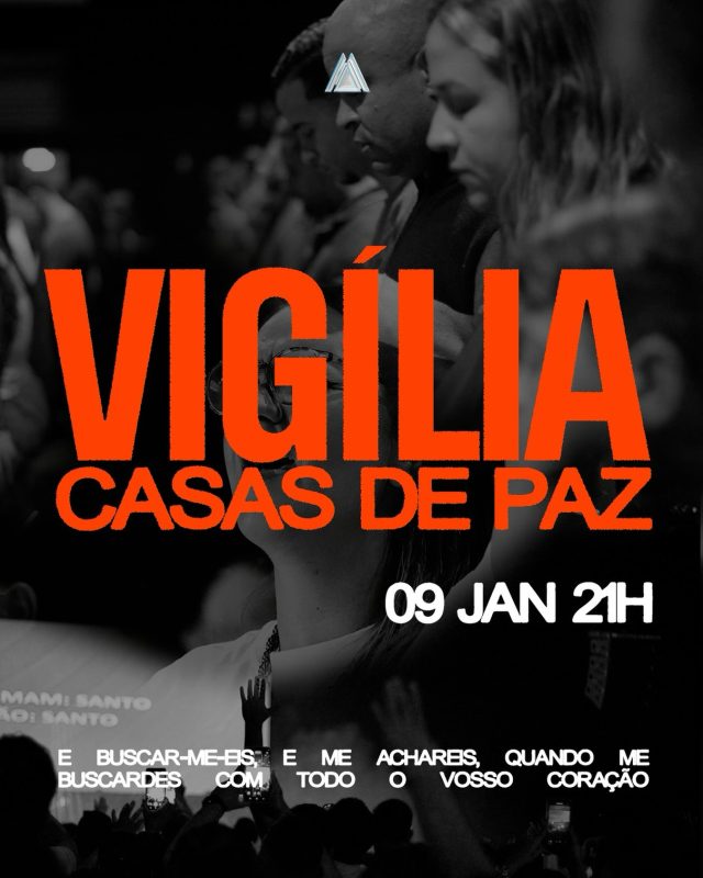 Nesta próxima sexta-feira, 09 de janeiro, nos reuniremos em uma Vigília às 21h para nos derramarmos diante de Deus em oração e consagração. Cremos que, quando buscamos ao Senhor com intensidade, Ele se revela a nós e fortalece nossa fé. Venha orar, interceder e viver esse tempo especial conosco. 📍 QN 305, Conjunto 03, Lote 04 — Samambaia/DF.